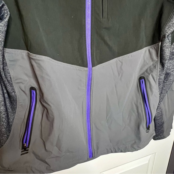 L.L. Bean Black and Gray Jacket with Purple Accents - Picture 3 of 12
